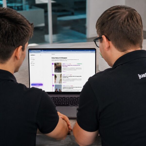 Foto: hinter den Kulissen der justboys-Moderation